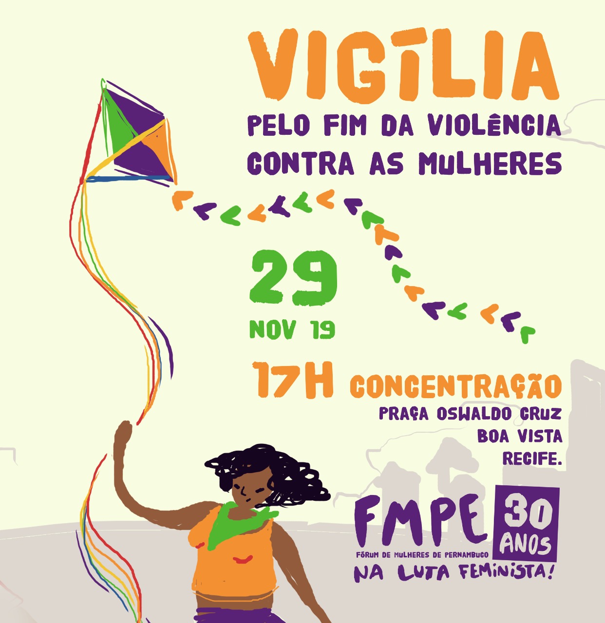 Fórum de Mulheres de Pernambuco realiza vigília pelo fim da violência contra as mulheres﻿