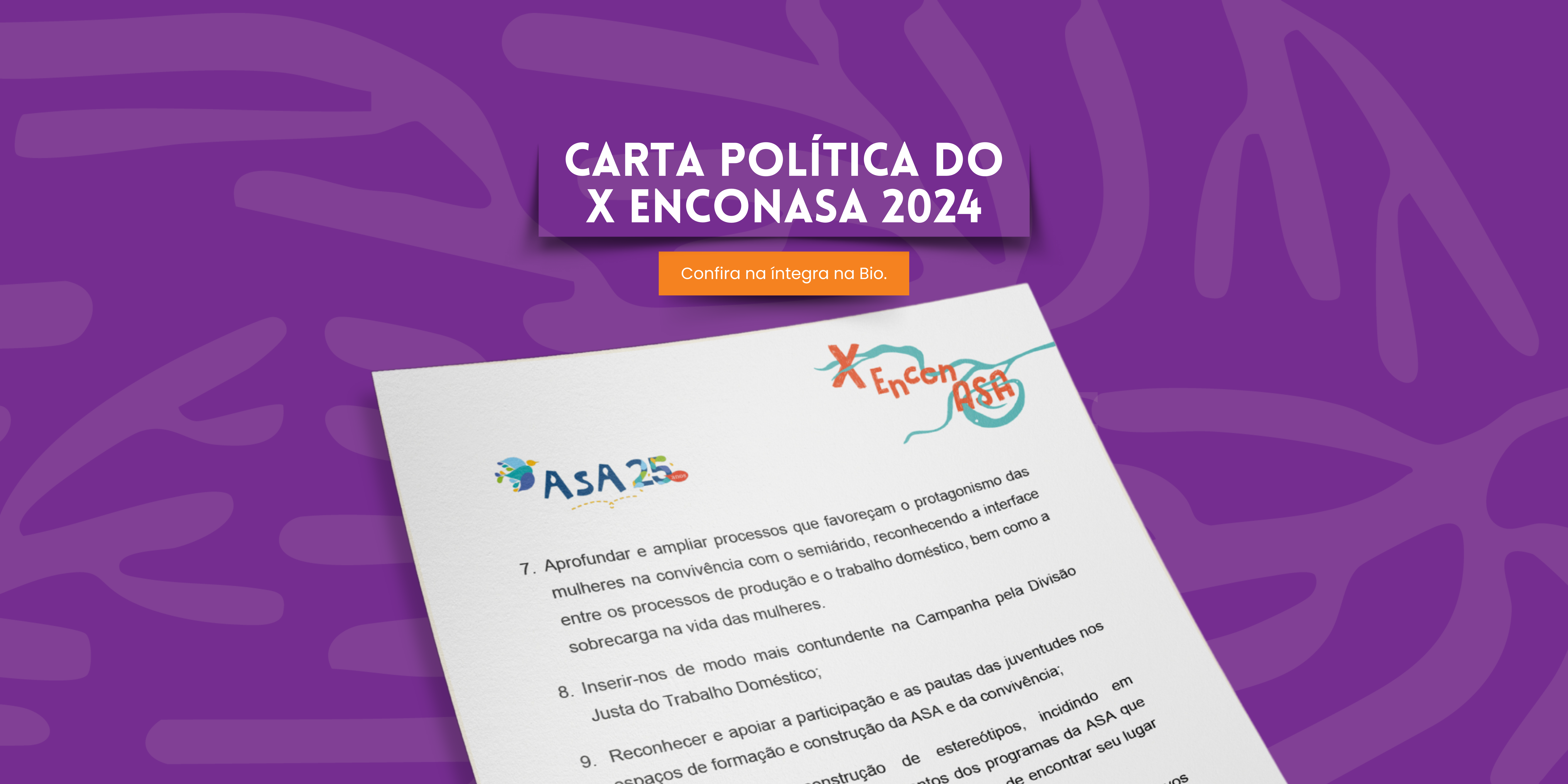 Carta Política do X EnconASA Carta Política do X EnconASA